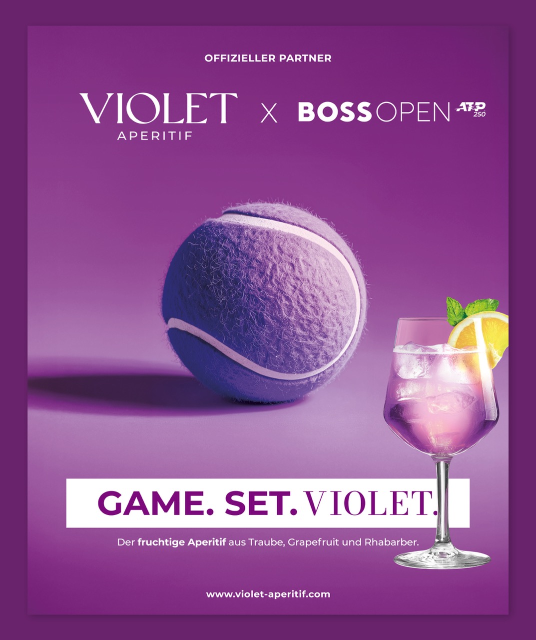 Violet Aperitif Kampagnendesign